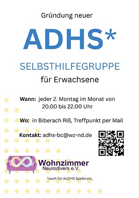 Flyer ADHS Selbsthilfegruppe Biberach