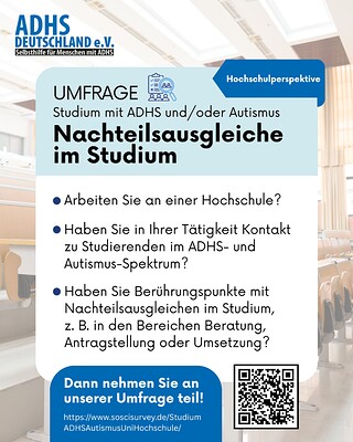Studium mit ADHS und Autismus